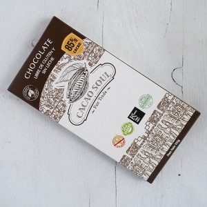 Barra de chocolate (sin gluten y sin lactosa) 85% 100 grs.